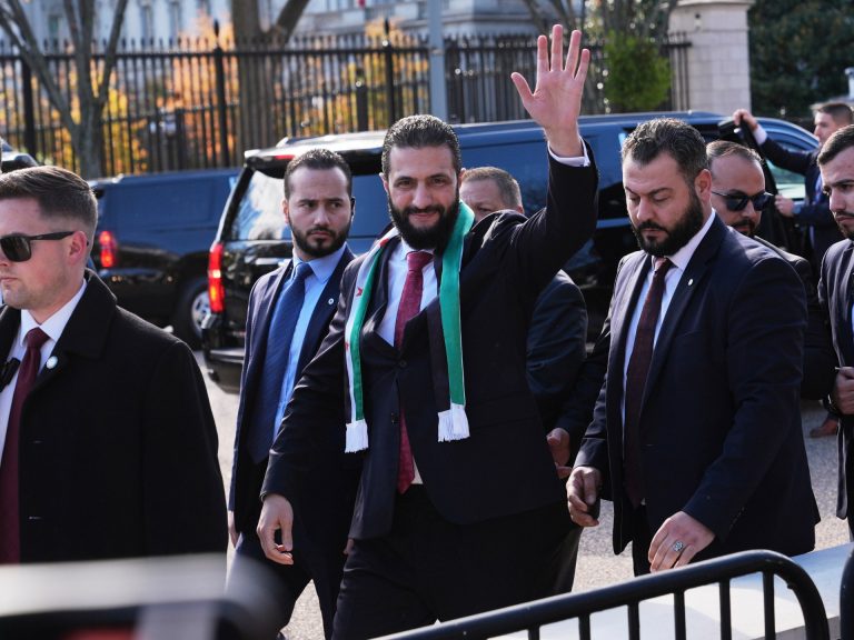 Syria’s al-Sharaa greets supporters after historic visit to White House